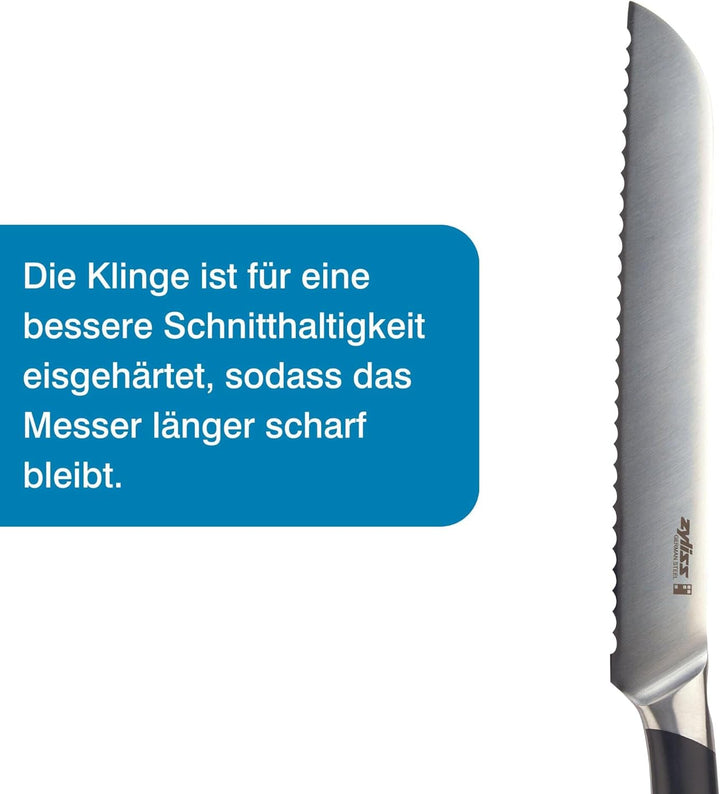 Zyliss E920268 Comfort Pro Brotmesser, Deutscher Edelstahl, Black Handle, Küchenmesser, Spülmaschine