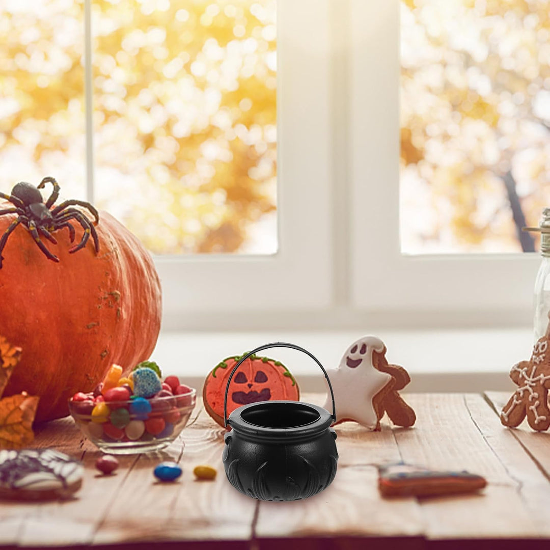 12 Stück Halloween Süssigkeiten Kessel Kessel Feuer Muster Süssigkeiten Schokolade Eimer Süsses Oder