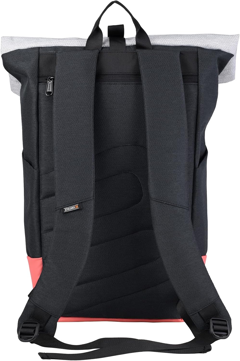Bevantage Rolltop-Rucksack Wasserdichter Damen-Herren-Kurierrucksack Zweifarbiger PU-Radsport-Tagesr
