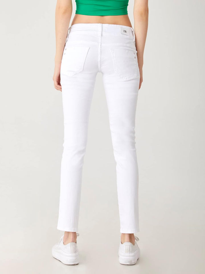 LTB Jeans - Damen - Molly - Low Waist - Slim Fit Jeans - Hosen 24W / 30L Weiss, 24W / 30L Weiss