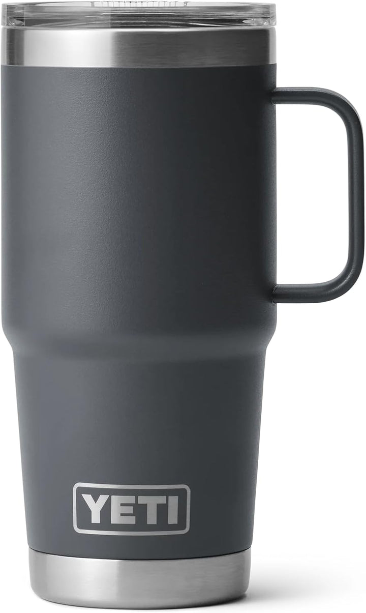 YETI Rambler Reisebecher Mit Stronghold Deckel, Charcoal, 20 oz (591 ml), Charcoal