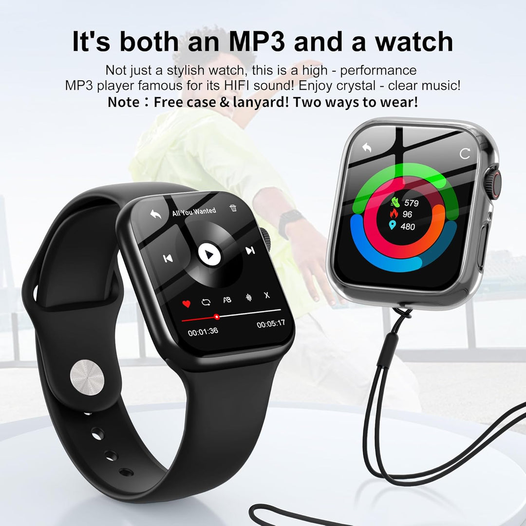 SWOFY MP3-Player – 32GB Speicher + Bluetooth 5.3, Touchscreen + HiFi-Aufnahme, Fitness-Tracker für S