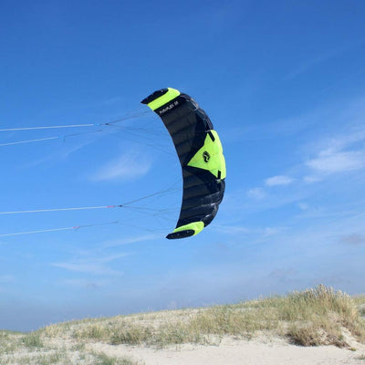 Wolkenstürmer® Paraflex Quad 4-Leiner Lenkmatte 2.8 in gelb - „Ready to Fly“ Kite Drachen inkl. Hand