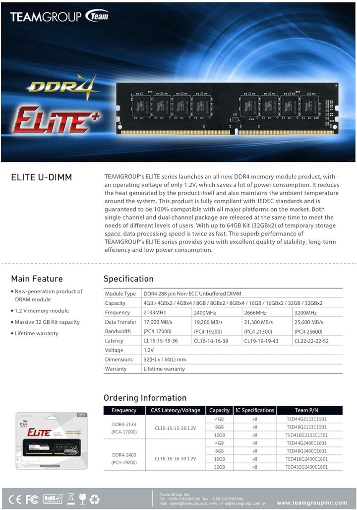 TeamGroup TED48G2400C1601 Arbeitsspeicher