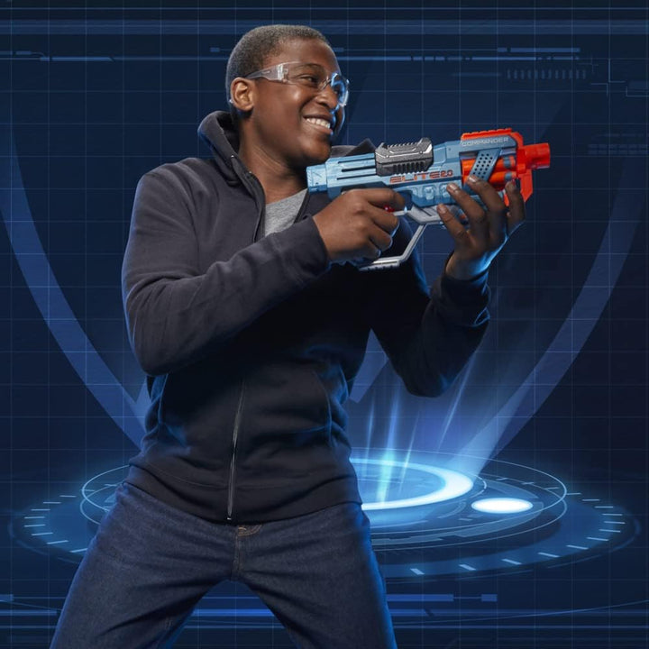 Nerf Elite 2.0 Commander RD-6 Dart-Blaster, 12 Nerf Elite Darts, 6-Dart Rotationstrommel, Blaster-Sp