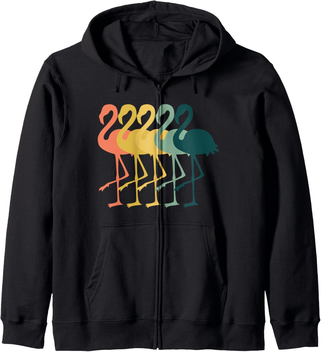 Flamingo Retro Pop Art Kapuzenjacke