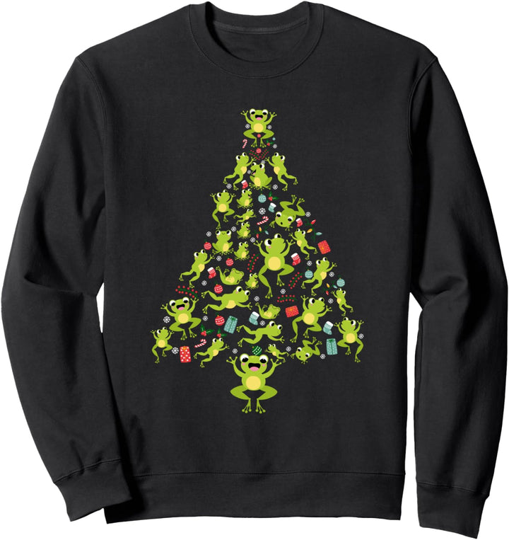 Weihnachtsbaum Weihnachten Winter Design lustige Frösche Sweatshirt