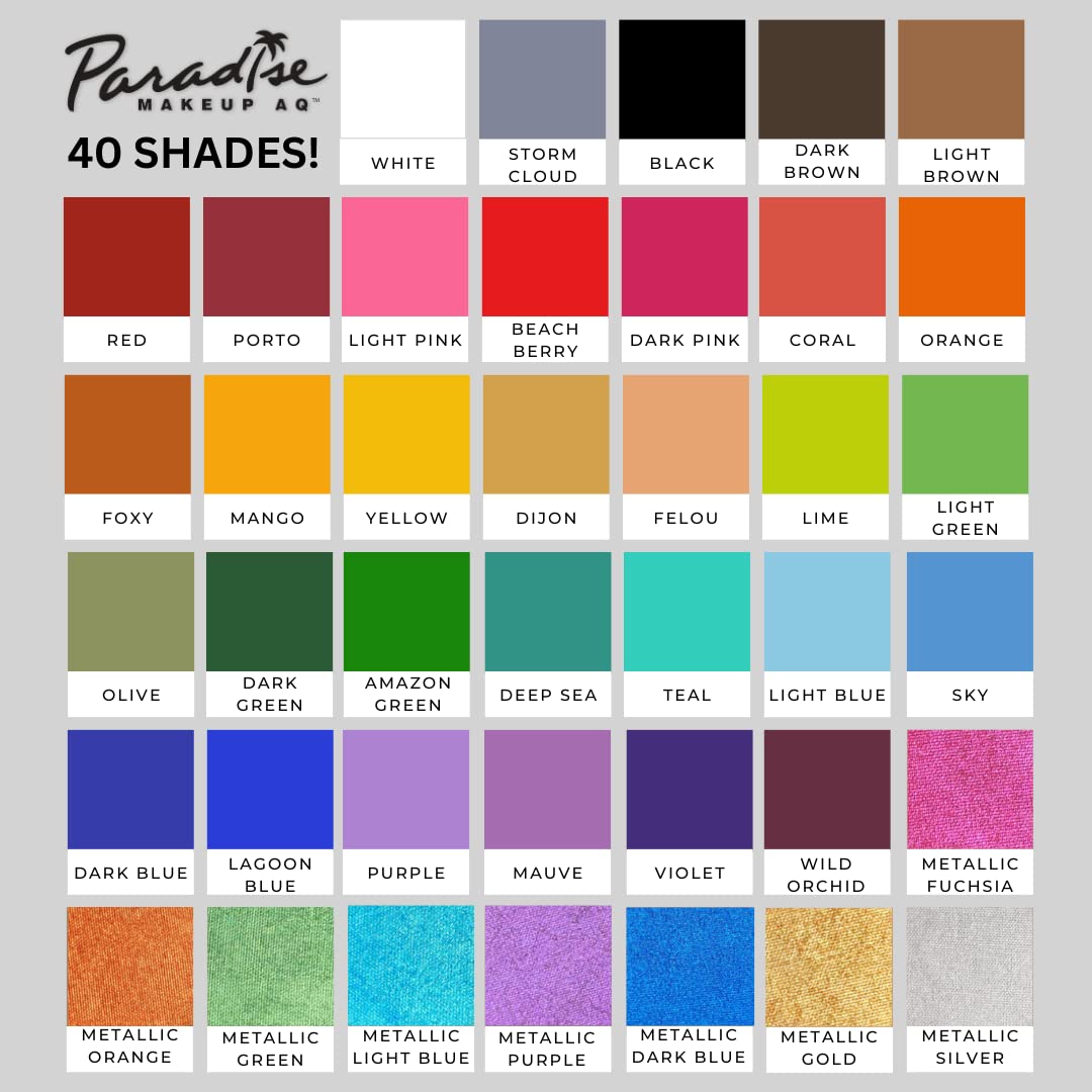 Mehron Paradise Make-up AQ Pro Size | Perfekt für Bühnen- und Bildschirmvorführungen, Spezialeffekte