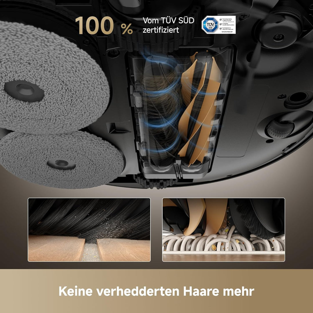 dreame X50 Master Staubsaugerroboter mit 24,9cm Basisstation, automatisches Nachfüllen und Entleeren
