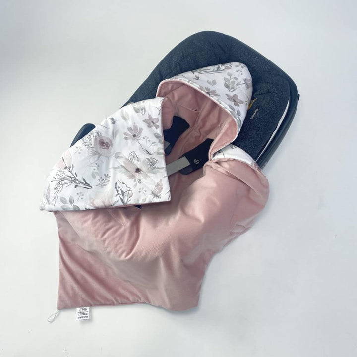 BABEES Einschlagdecke für Babyschale Autositz, Universal, Frühling Sommer Minky Baby Decke mit Klett