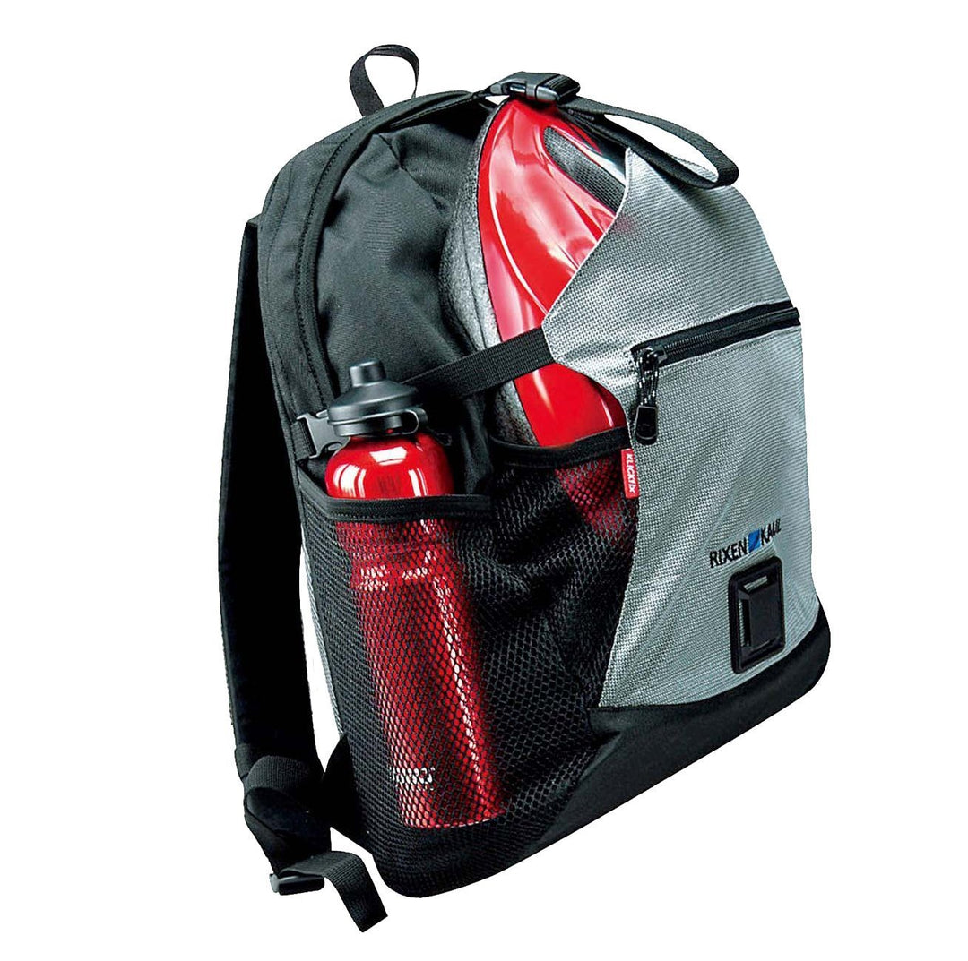 KLICKfix Farradtasche Freepack Sport Schwarz-Sil Rucksack, 20 x 30 x 40 cm, 24 Liter
