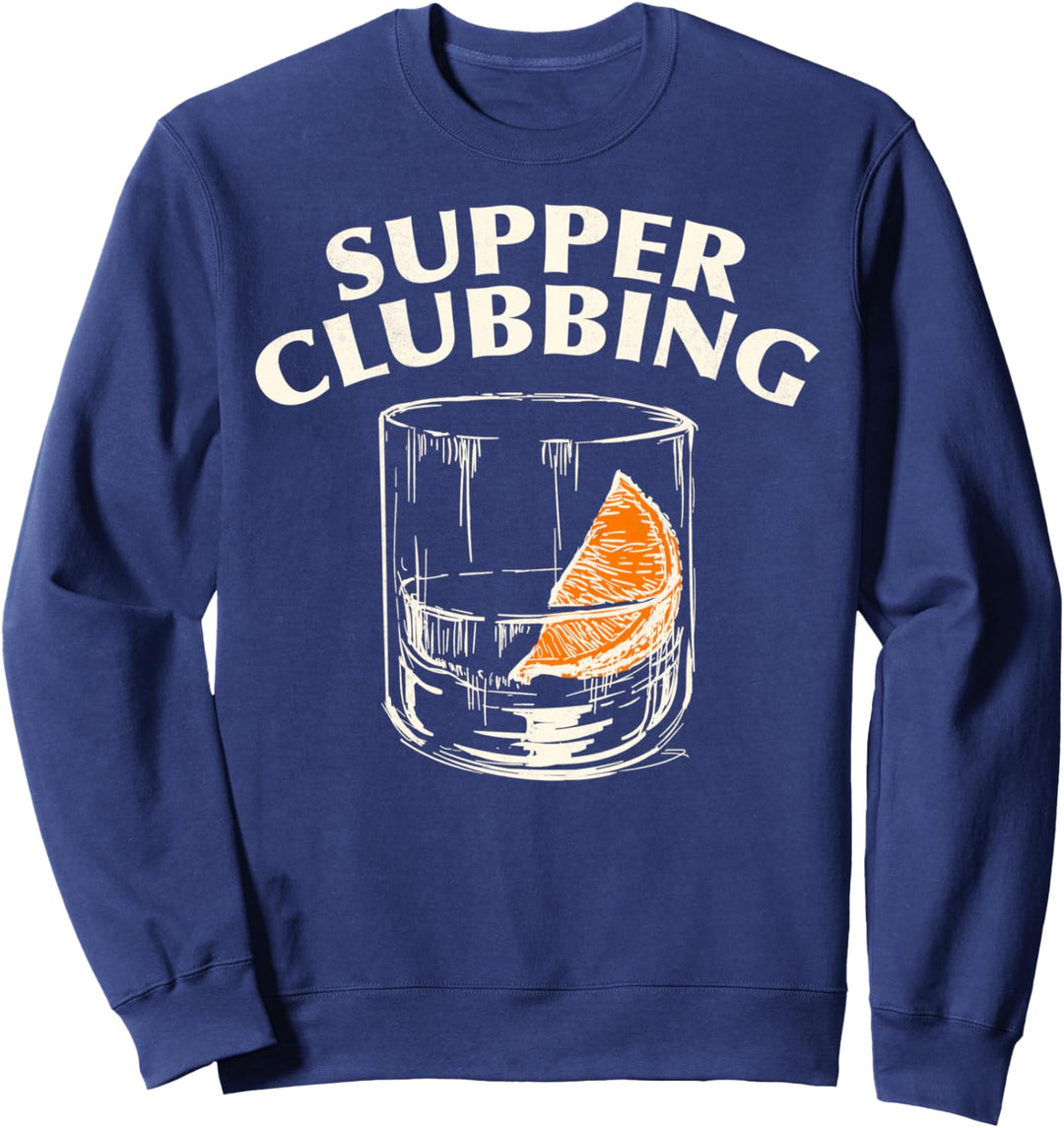 Drinking Supper Clubbing Orange Sweatshirt