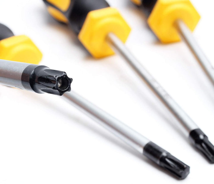 CCLIFE Torx Schraubendreher Set TX magnetisch T6-T40, 11 Stück mit Sternlochbohrung, 11 Stück mit St
