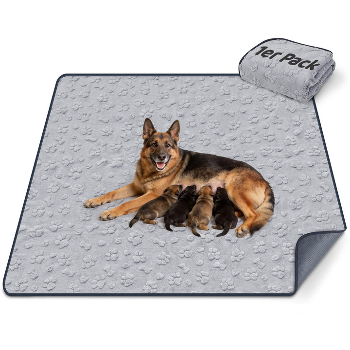 153x122cm Waschbare Welpen Unterlagen 1er-Pack, 4-lagige Saugstarke Auslaufsichere Hunde PIPI Unterl