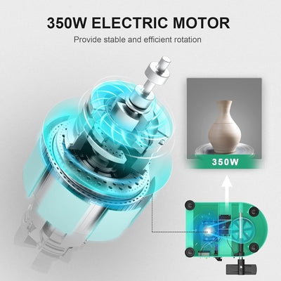 VAYOTOY Elektrische Töpferscheibe Maschine 25CM 350W Keramik Clay Maschine Professionelle Töpfersche