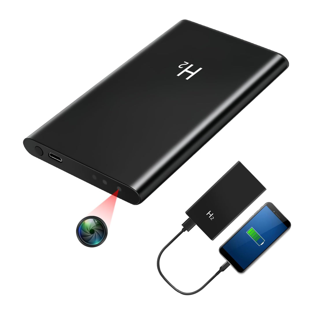 Mini-Videokamera, 2-in-1-Minikamera mit 5000-mAh-Powerbank | HD-1080p-Powerbank-Mini-Mikrokamera mit