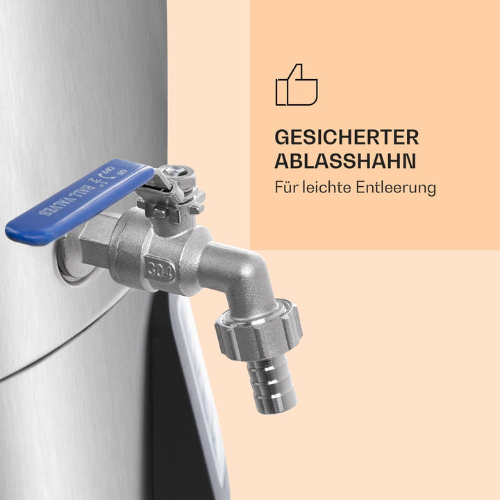 Klarstein Bierbrauset, Bierbrauanlage, Maischekessel zum Bier Brauen, Bier-Selbstbrauset, Selber Bie