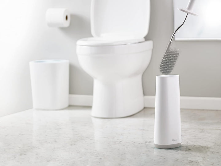 Joseph Joseph Flex - Hygienic Silikon Toilettenbürste mit Halter Set, Anti-Tropf, Anti-Verstopfung t