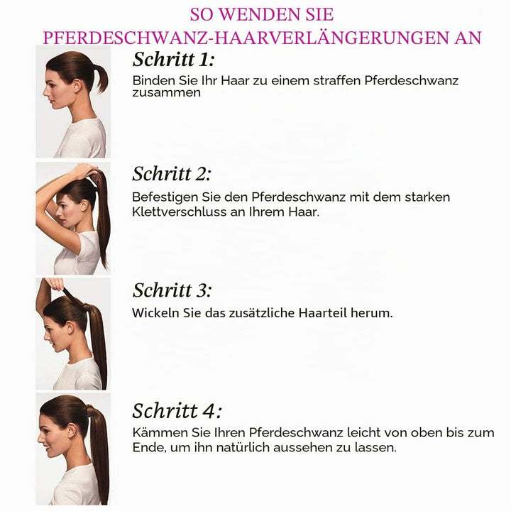 SEGO Lang Pferdeschwanz Haarteil Zopf lockig Clip in Ponytail Haarverlängerung Extension Hair Piece