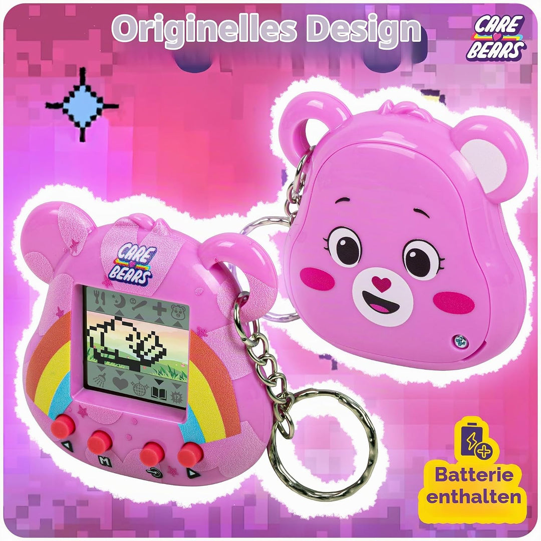Care Bears Digital Pet - Cheer Bear Cyber Pet with Care Features, 1.4” Inch Screen, Handheld Interac