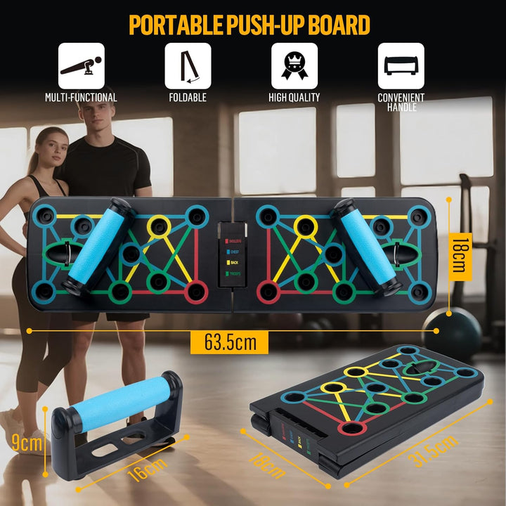 Liegestütze Brett Faltbare Tragbare 17 in 1 Pushup Ständer Heim Fitness Training mit Handgriff, Lieg