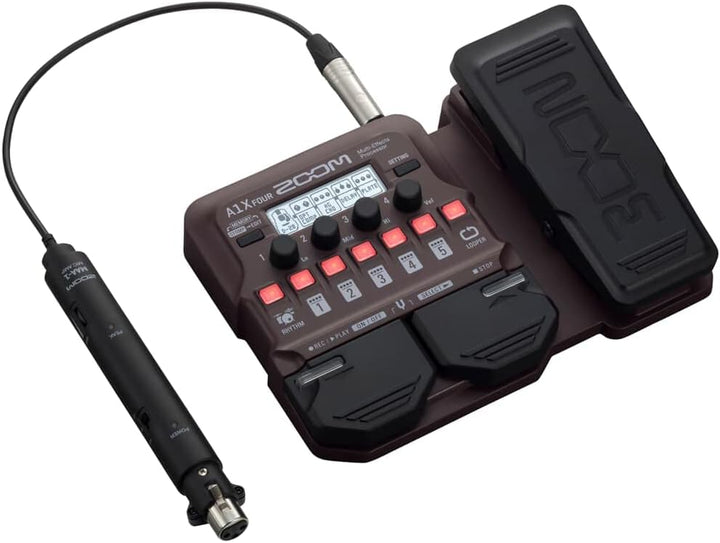 Zoom A1X FOUR Acoustic Guitar Multi-Effects Pedal Single, Single