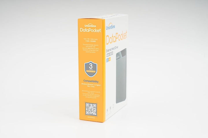 UnionSine Externe Festplatte 500GB ultradünn tragbar 2,5 Zoll USB 3.0, SATA, Festplattenspeicher für