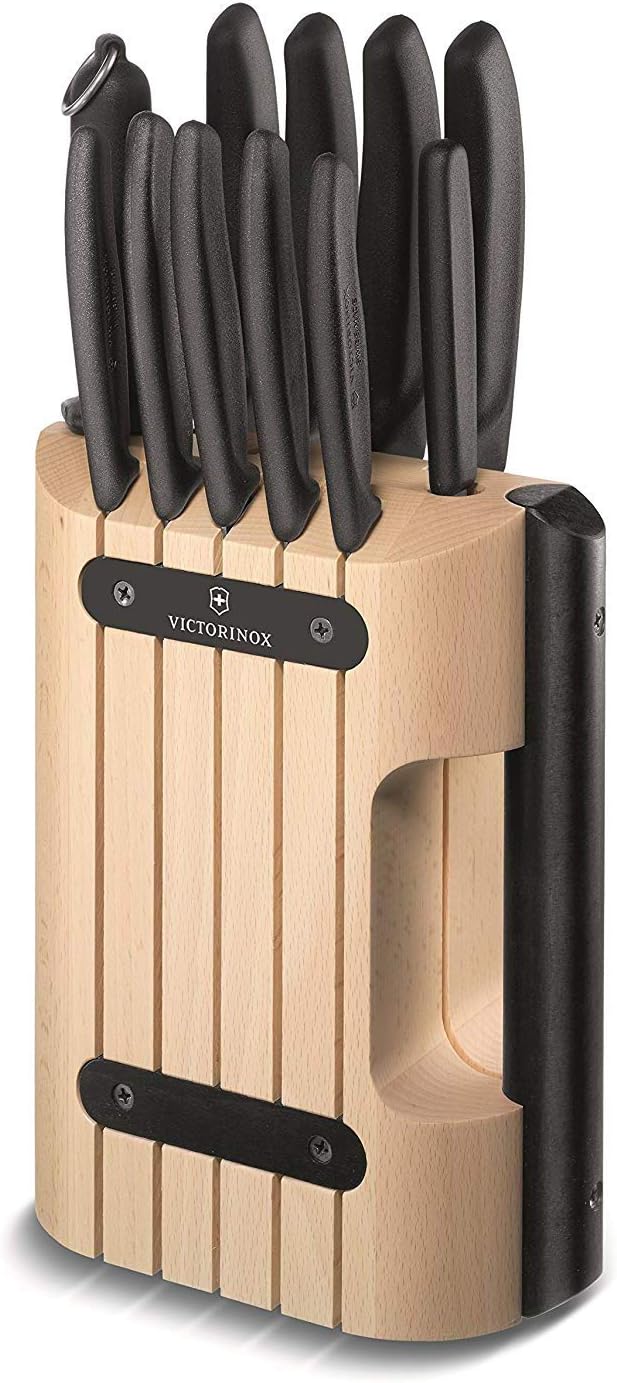 Victorinox Profi Messerblock ohne Inhalt, Kompakt, Platz für 6 Messer, Messer-Aufbewahrung, aus Holz