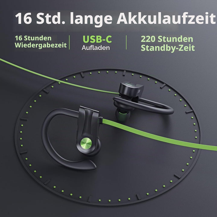 Bluetooth Kopfhörer Kabellos Ohrhörer mit Bluetooth 5.3 Wireless HD Deep Bass Stereo Sound Isolation