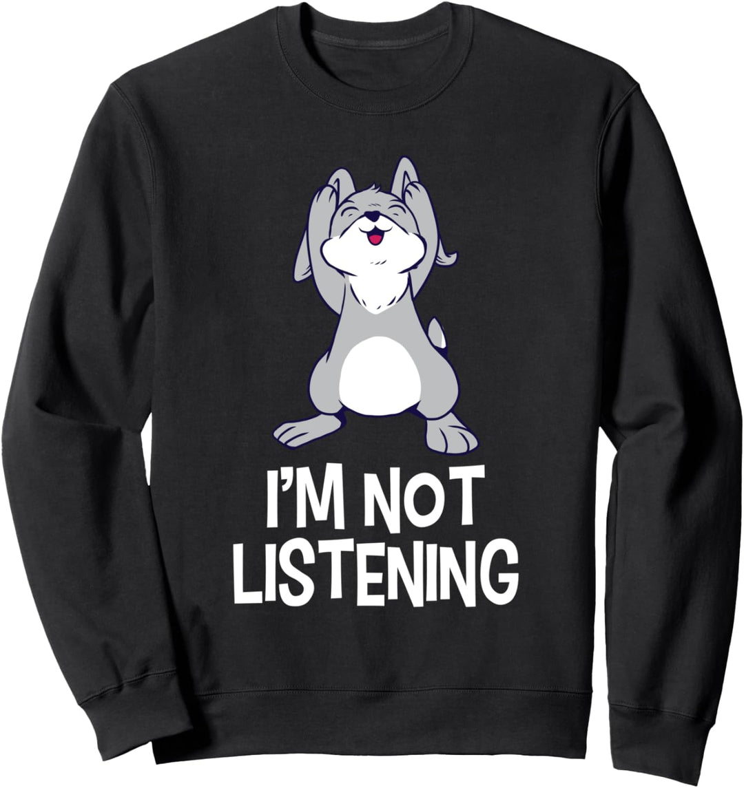 Ich höre nicht zu Sprüche lustige Osterhasen Sweatshirt