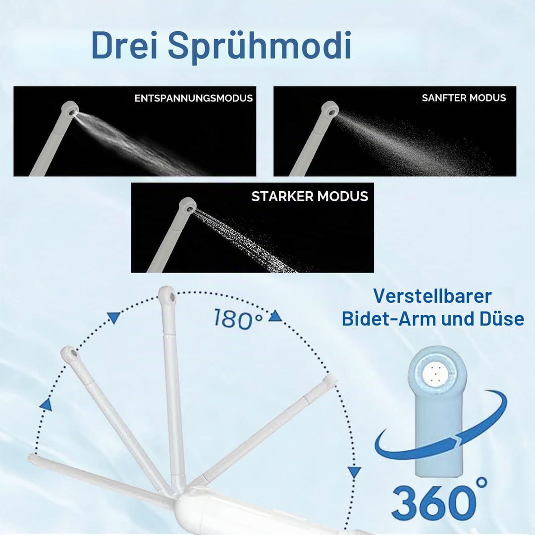 Reise Bidetflasche, tragbares Bidet-Sprühgerät, Hand-Bidet Elektrisches Bidet Wiederaufladbar, Stufe