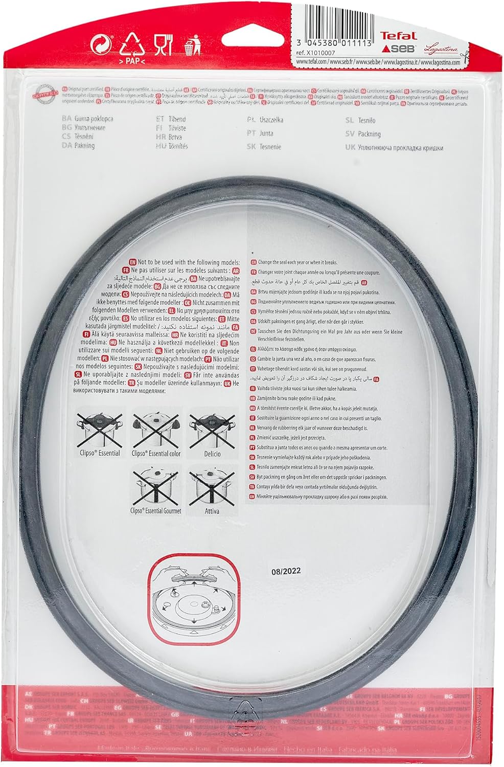 Joint 5/7,5/9L Diam 245mm pour Autocuiseur