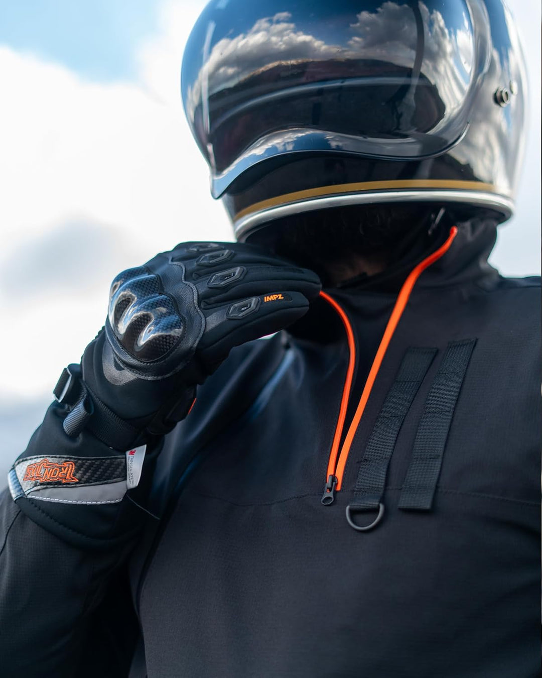 BORLENI Winter Motorradhandschuhe Herren, Motorrad Handschuhe Herr Warm Winterhandschuhe Wasserdicht