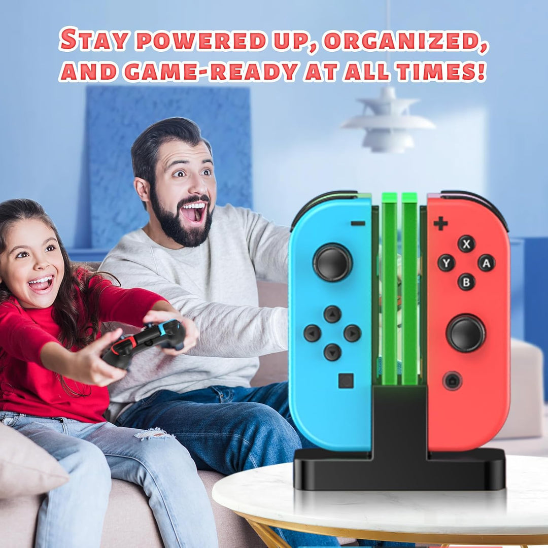 FASTSNAIL Ladestation für Switch Controller, Ladestation Kompatibel mit Nintendo Switch&Switch OLED，