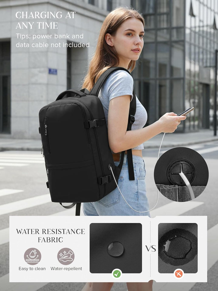 Hayayu für Ryanair Handgepäck 40x30x20 Klein Handgepäck Rucksack Flugzeug Reiserucksack mit Laptopfa