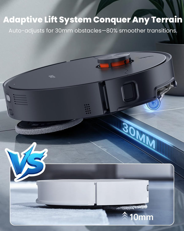 JONR X1 Max 20000 Pa Ultra Saugkraft Roboterstaubsauger mit Wischfunktion, 30 mm Hindernis, 75 °C Wa