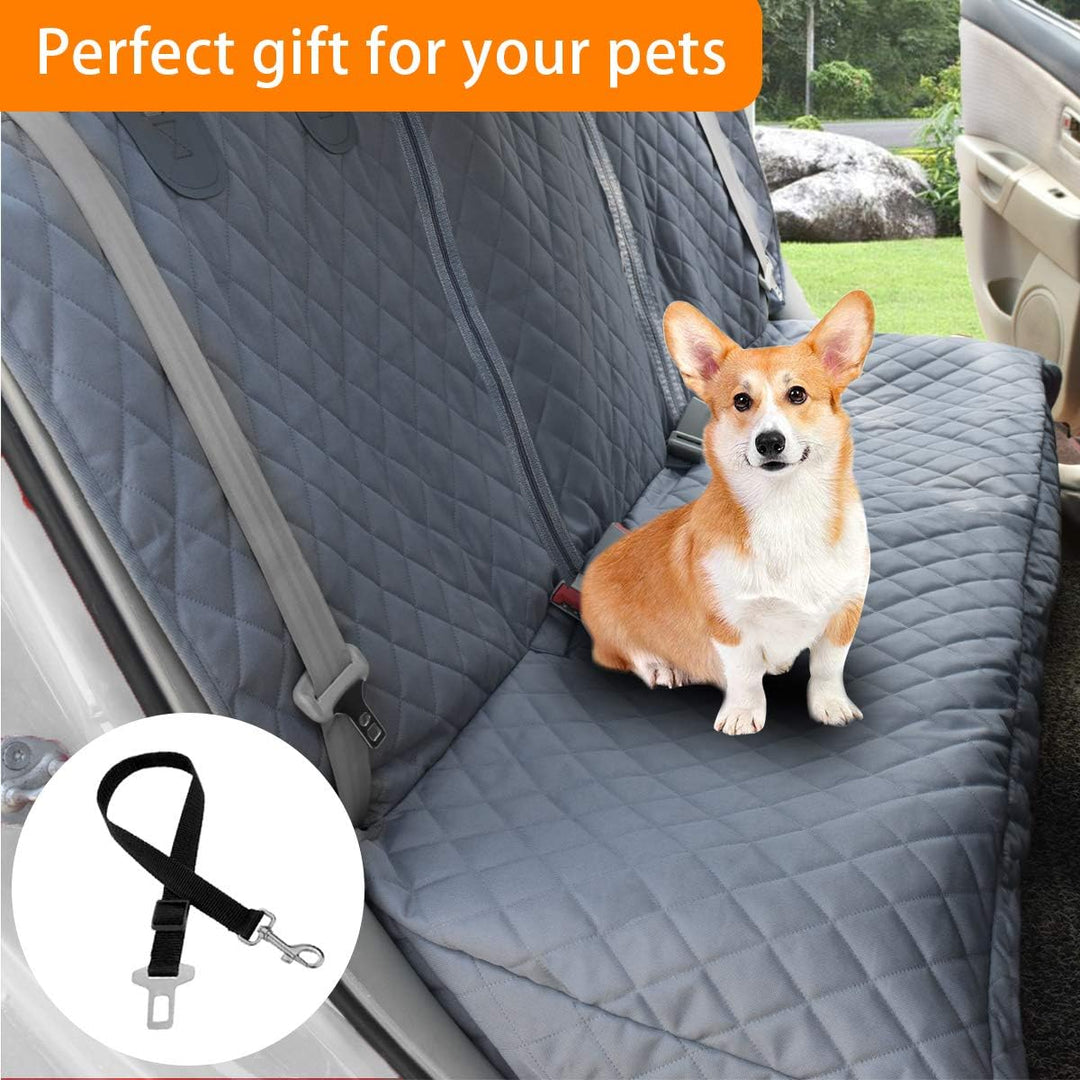 Honest Dog Autositzbezüge mit Netzfenster, Hunde-Sitzbezug mit Seitenklappe für Autos, LKWs und SUVs
