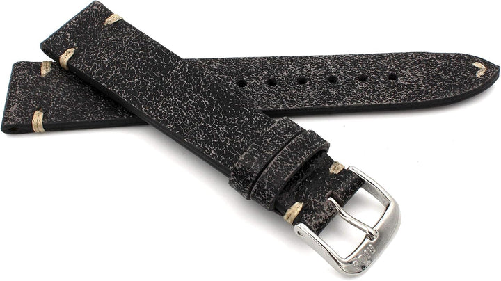 Rios1931 Sagittarius Vintage Rindsleder Uhrenarmband handgemacht in Deutschland Robust 18mm Scratche