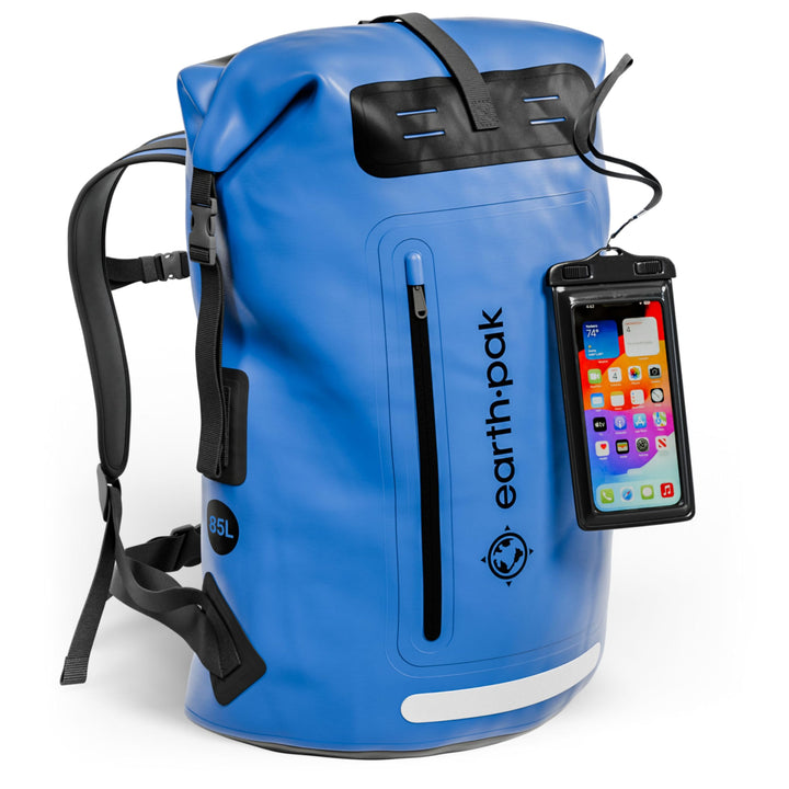 Earth Pak wasserdichter Rucksack – 35L / 55L Waterproof Backpack mit leistungsstarkem Rolltop Rollve