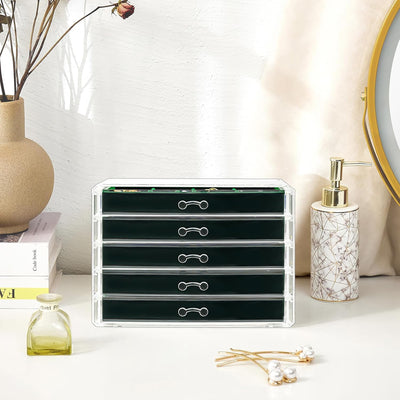 ProCase Acryl Schmuck Organizer Schmuckschatulle für Damen Durchsichtige Schmuckaufbewahrung Schmuck
