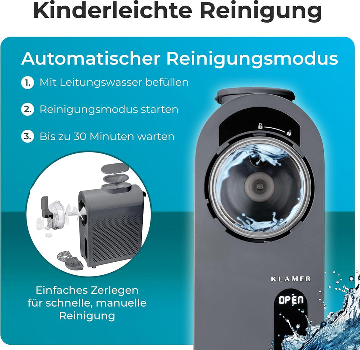 KLAMER Softeismaschine, Eismaschine & Slush Maschine mit 7 Programmen: Softeis, Slushie, Frappé uvm,
