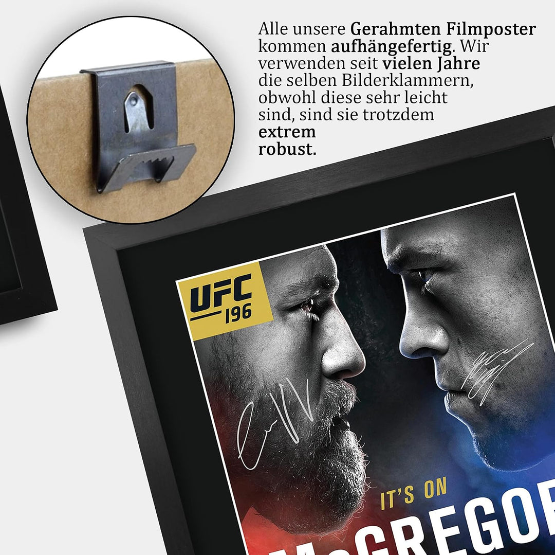 HWC Trading A3 FR UFC 196 Programm-Plakat Conor McGregor Nate Diaz Holly Holm Miesha Tate Signed Ges