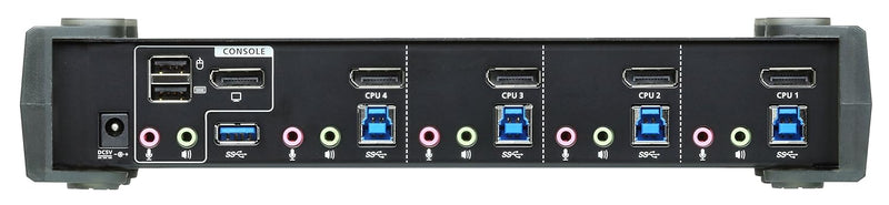 ATEN CS1924 4-Port USB 3.0 4K DisplayPort KVM Switch schwarz