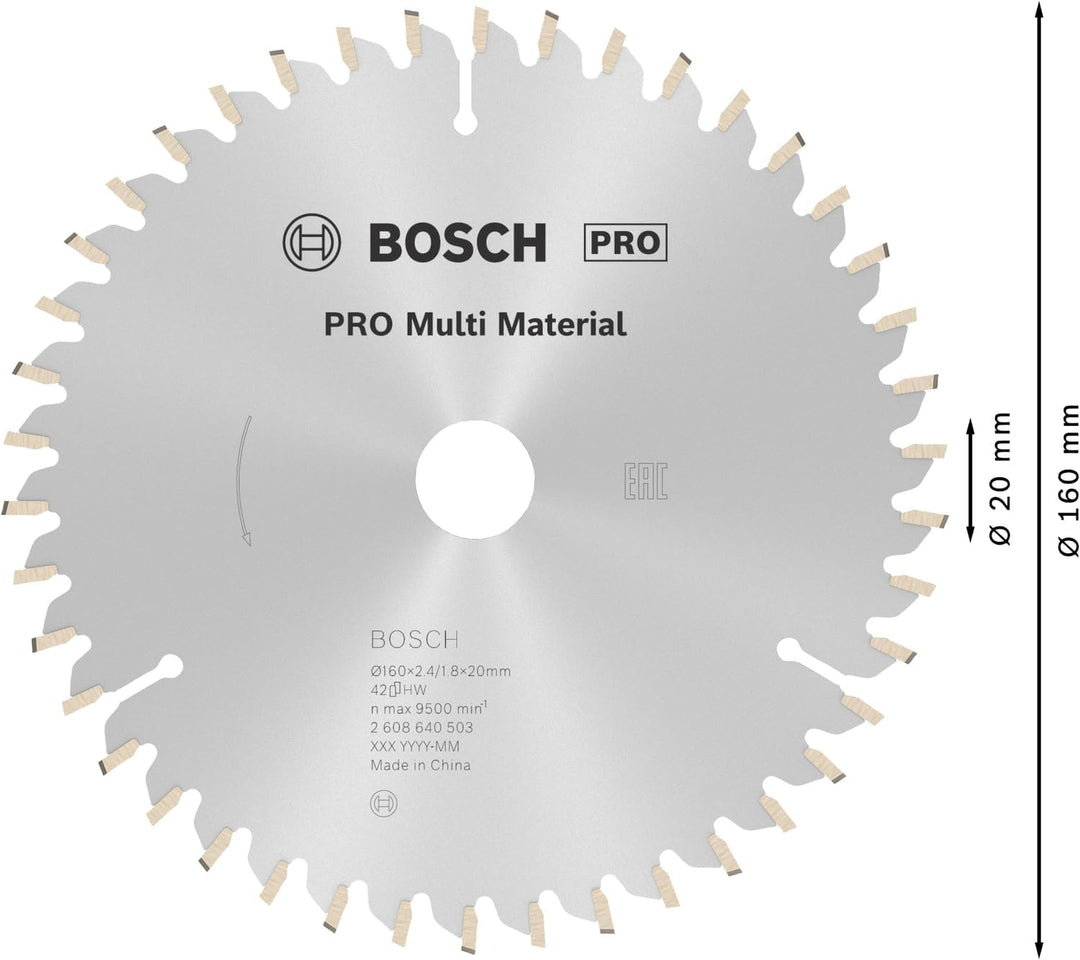 Bosch Accessories Bosch Professional 1x Kreissägeblatt Multi Material (für Multimaterial, Sägeblatt