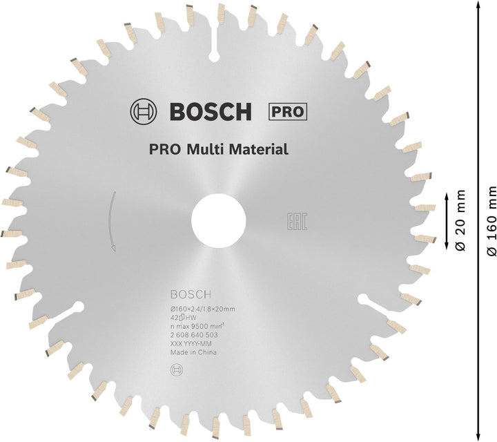 Bosch Accessories Bosch Professional 1x Kreissägeblatt Multi Material (für Multimaterial, Sägeblatt