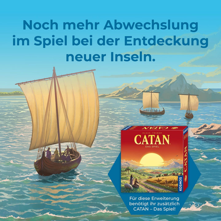 Kosmos 684679 Catan - Seefahrer, Erweiterung zu Catan - Das Spiel, Brettspiel für 3-4 Personen ab 10