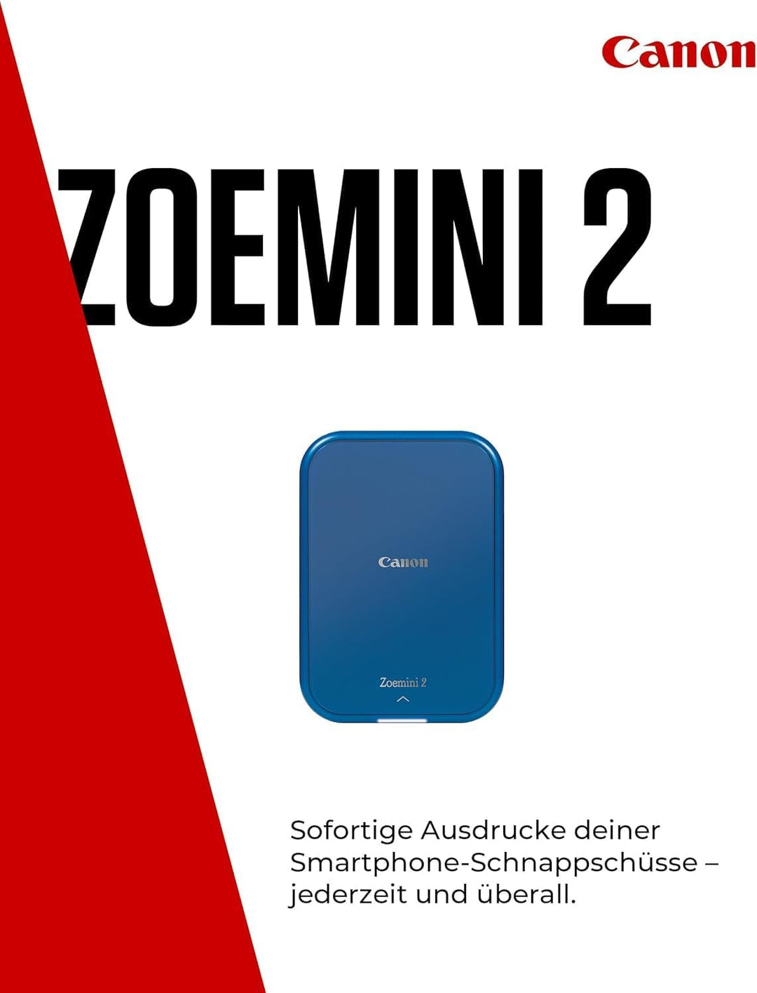 Canon Zoemini 2 Mini Fotodrucker mobil tragbar unterwegs Hosentasche (Fotodruck 5x7,6 cm, kabelllos,