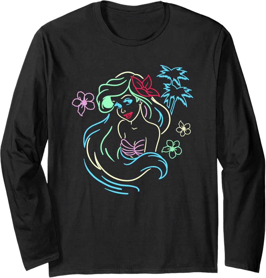 Disney Little Mermaid Ariel Neon Lights Langarmshirt