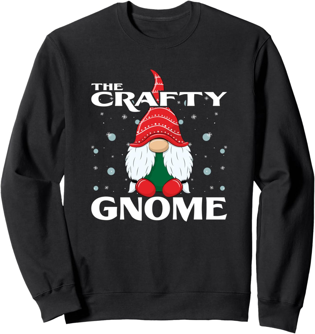 Crafty Gnome Family Matching Weihnachtspyjama Spass Sweatshirt