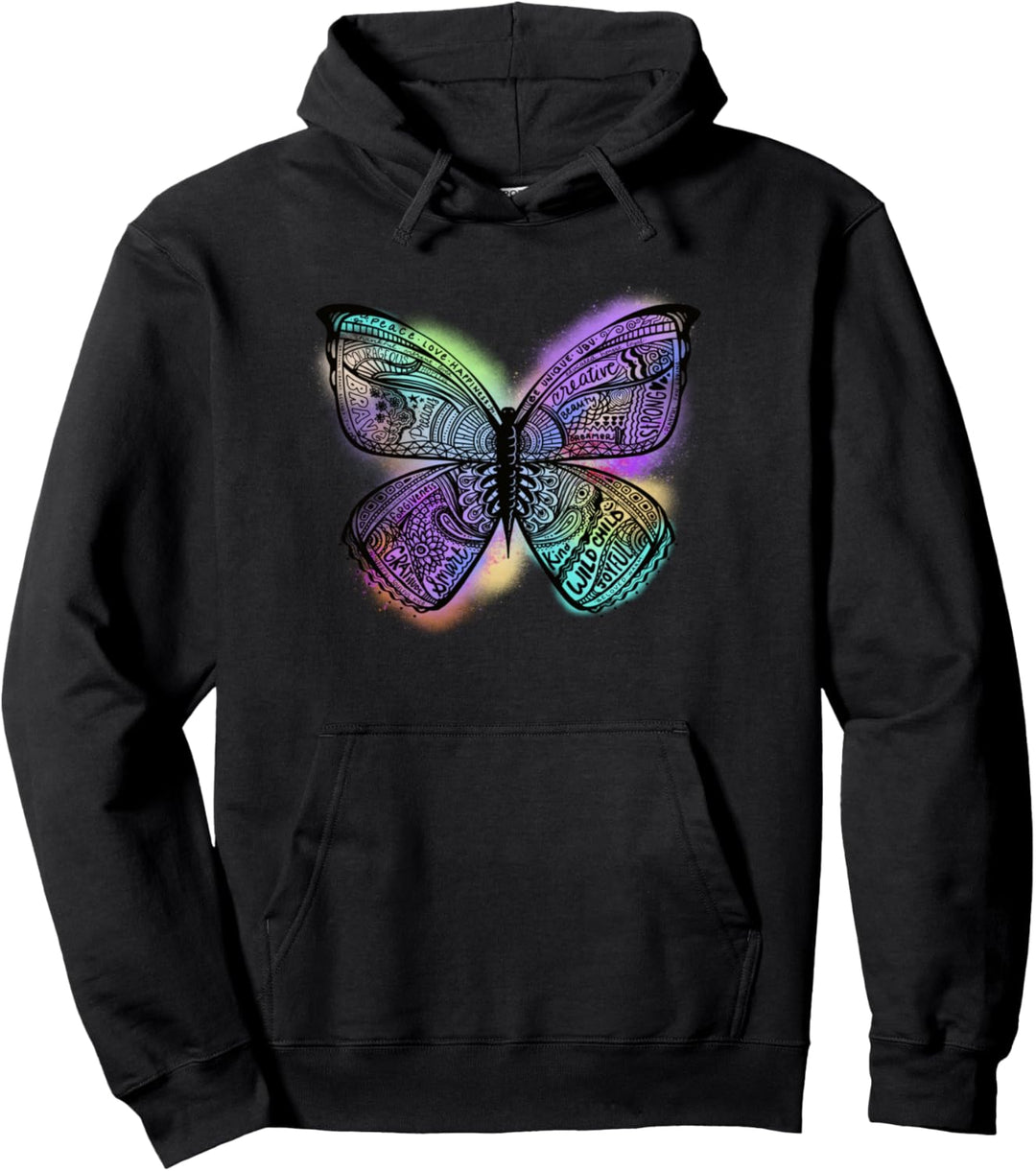 Schöner Schmetterling für Mädchen und Frauen. Inspire & motivieren Pullover Hoodie